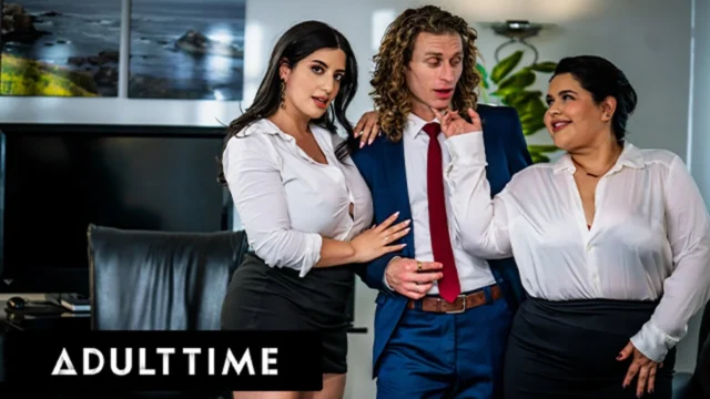 ADULT TIME – Curvy Girl Karla Lane CAUGHT Fucking Cheating Boss By Big Naturals Wife Sarah Arabic!
